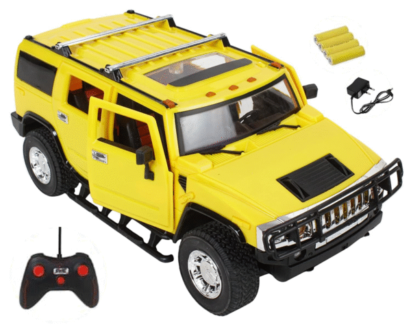 SHINETOY 1:16 Rechargeable Remote Control Hummer Toy Car with Sound, Lights & Opening Doors – Multicolor Vehicle for Boys (Ages 3+)