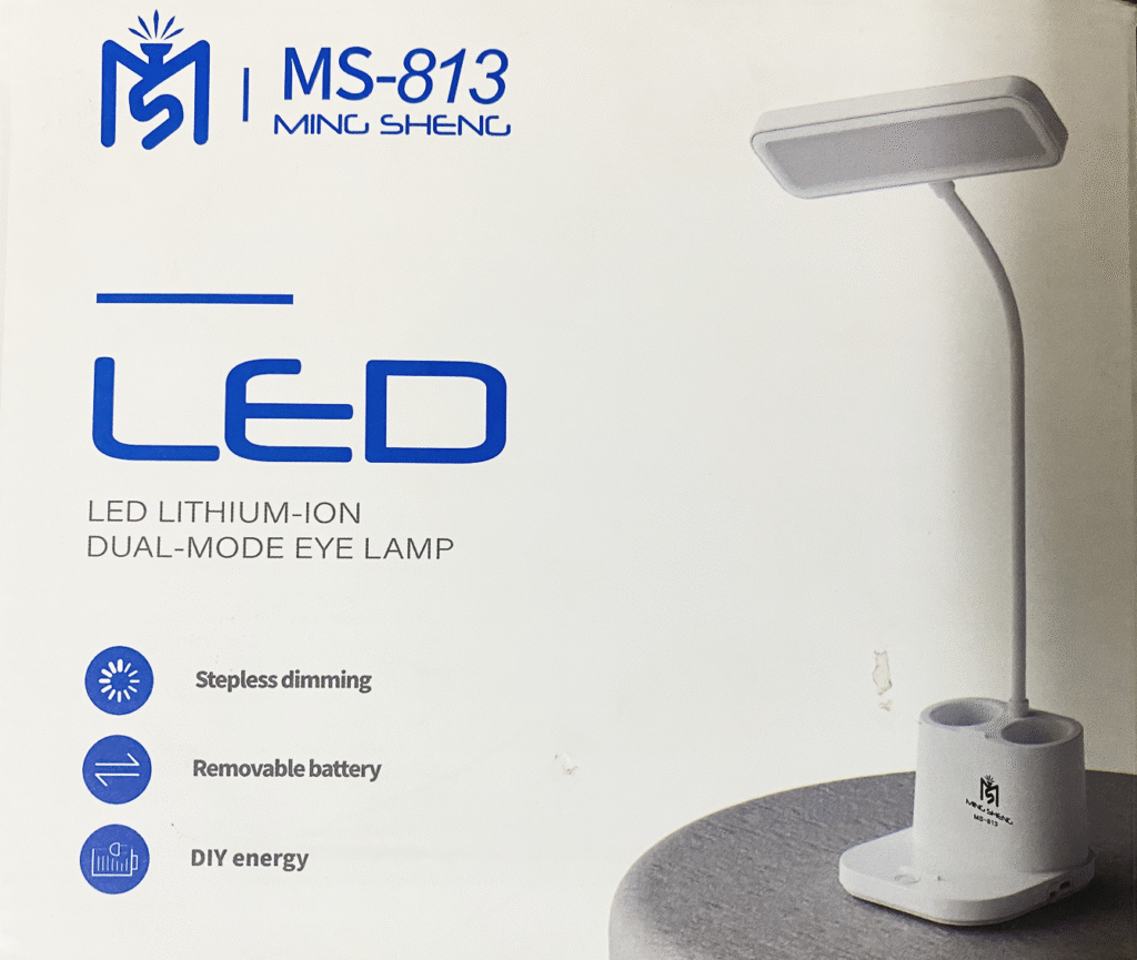 MS-813 Ming Sheng LED Eye Lamp – Dual-Mode, Stepless Dimming, Rechargeable with Removable Battery