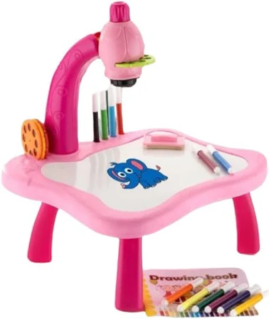 Unicorn-Themed Projector Drawing Table Set with Sketch Book & Colors | Educational Art and Painting Kit for Kids – Boys & Girls (Multicolor)