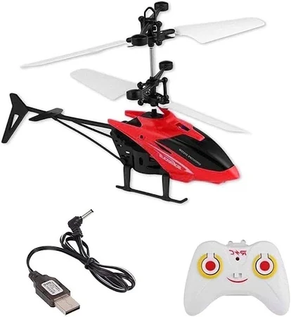 Gravity Sensor RC Helicopter Toy with 3D Lights & Safety Features – Rechargeable Flying Toy for Kids 4+