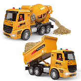 RC Construction Dump Truck & Cement Mixer Toy Set