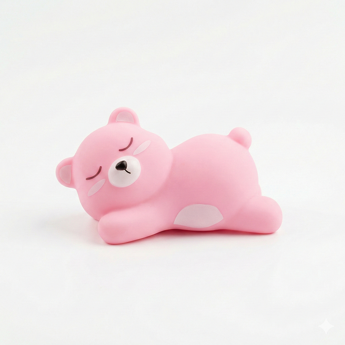 Sleeping Pink Teddy Bear LED Night Lamp