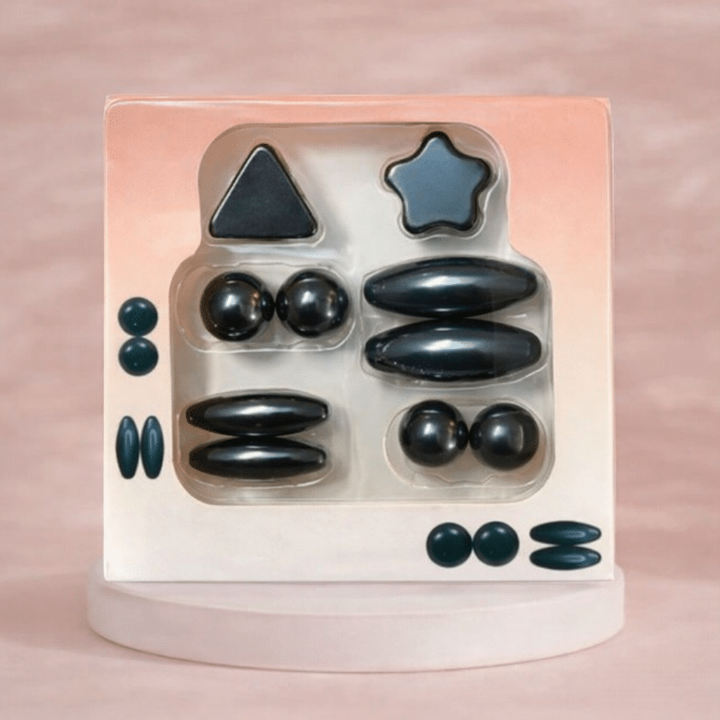 Magnetic Shape Toys Set – Strong Neodymium Magnet Kit (Balls, Discs, Triangle & Star Shapes) for Stress Relief & Learning