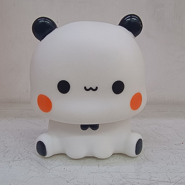 Sweet Sitting Panda Night Light with Bow Tie and Rosy Cheeks
