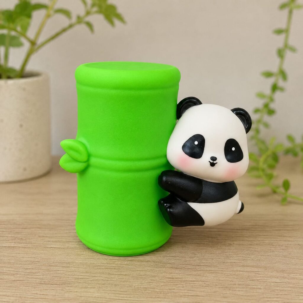 Cute Panda Popping Out of Bamboo